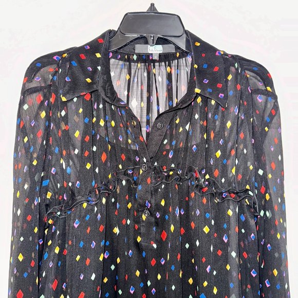 Eva Franco Augustina Yester Chiffon Confetti Dress, Size 10 - Picture 2 of 5